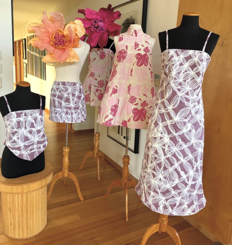 Bradley Bianamu - Wildflowers on lavender linen (per 1m) - Image 4