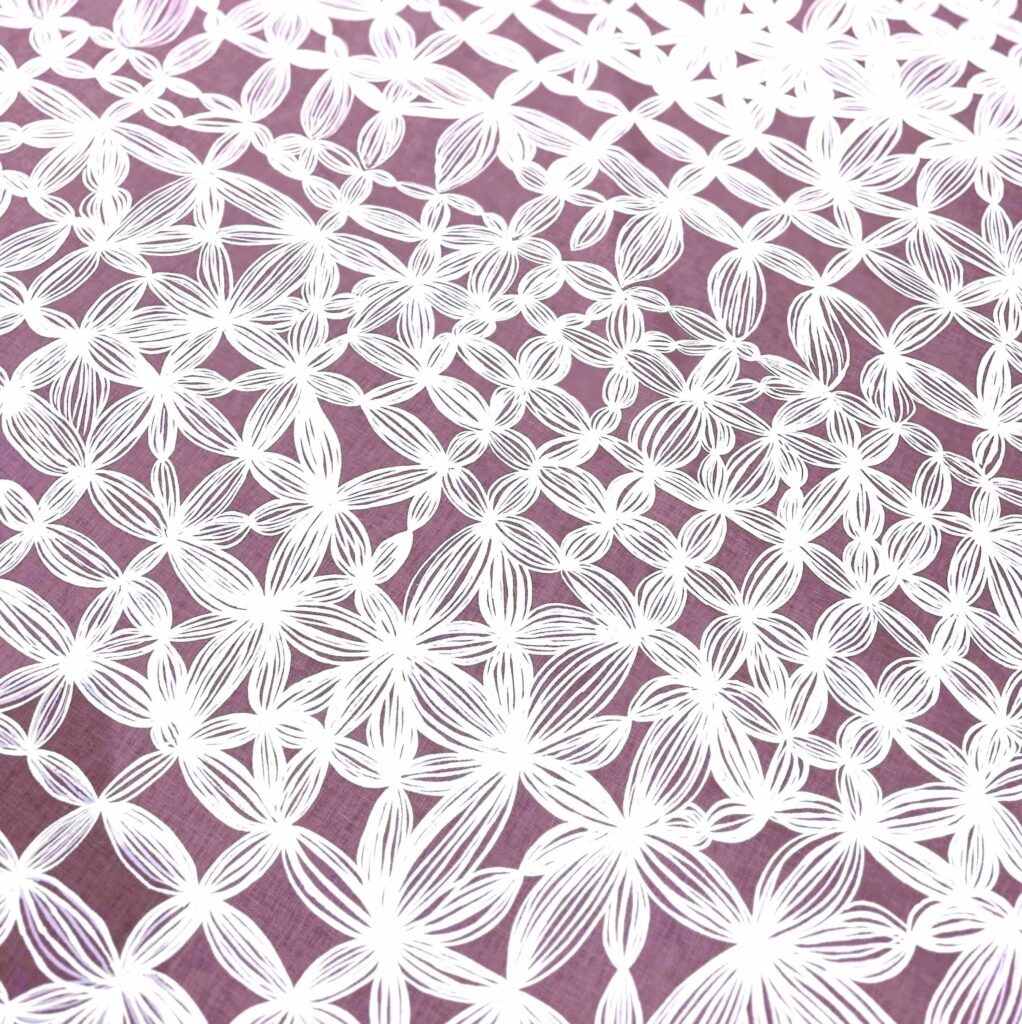 Bradley Bianamu - Wildflowers on lavender linen (per 1m) - Image 4