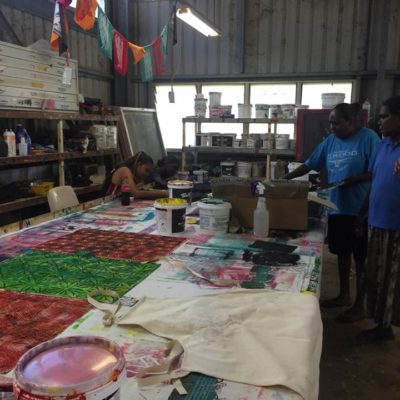 Merrepen Arts Bush Traders print workshop