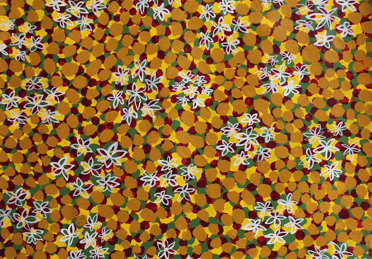 Merrepen Arts Aboriginal artist Carmen Gilbert print Flowers