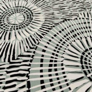 Marita Sambono - Fog Dreaming on seafoam cotton drill (per 1m)