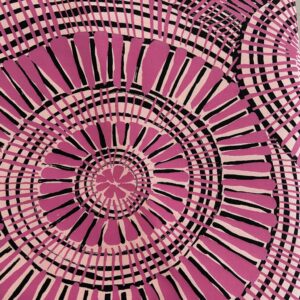 Marita Sambono - Fog Dreaming on pale pink drill (per 1m)
