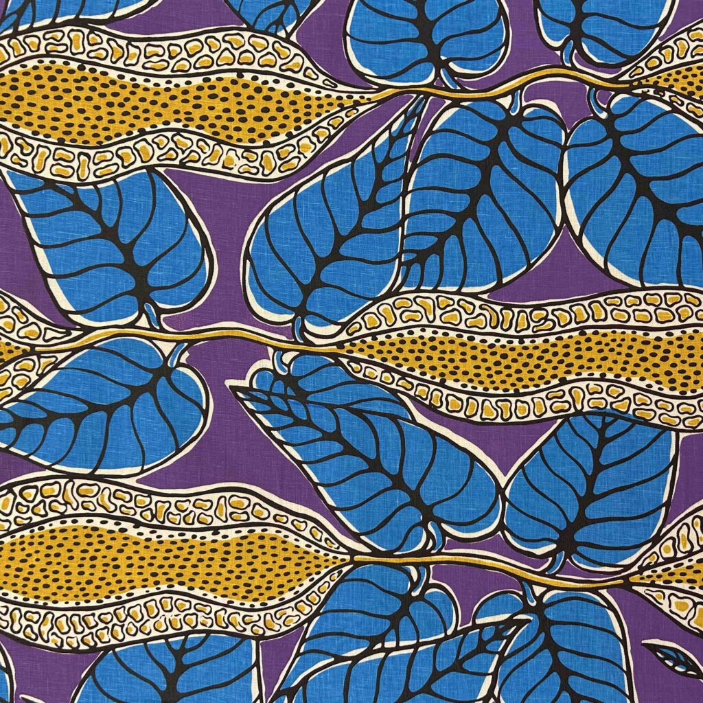 Gracie Kumbi - Yams on natural linen cotton (per 1m)