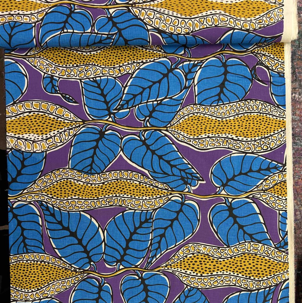 Gracie Kumbi - Yams on natural linen cotton (per 1m) - Image 2
