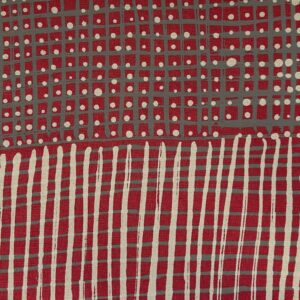 Kieren Karritpul - Coolamon on raspberry linen/cotton (per 1m)