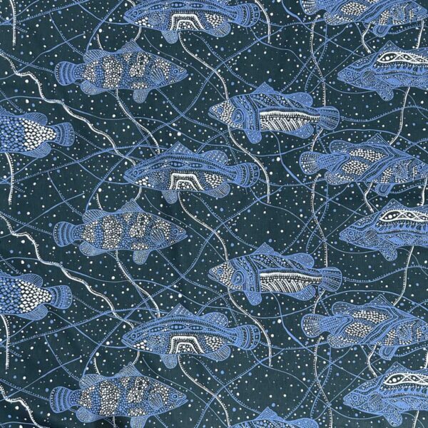 Kieren Karritpul - Barramundi on petrol linen (1m) - Image 4