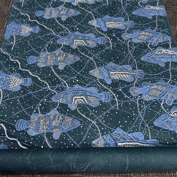 Kieren Karritpul - Barramundi on petrol linen (1m) - Image 3