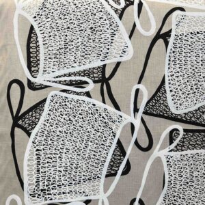 Kieren Karritpul - Dilly Bags on oatmeal linen (per 1m)