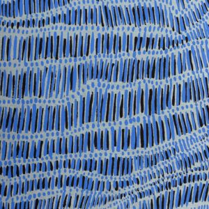 Kieren Karritpul - Fish Nets on cornflower linen/cotton (per 1m)