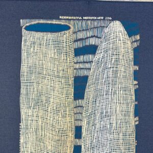 Kieren Karritpul - Fish Traps on denim - Panel