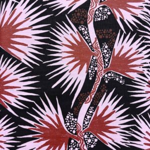 Gracie Kumbi - Sand Palms on black linen (1m)