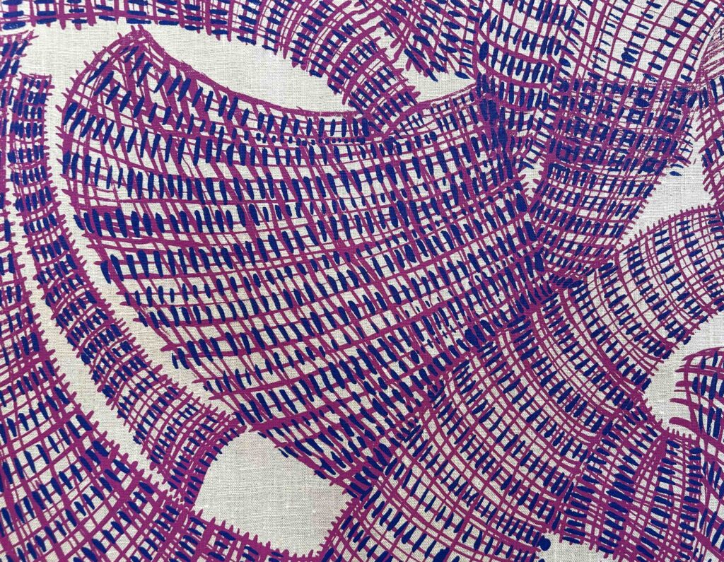 Marita Sambono - Bush Brooms on natural linen (per 1m)