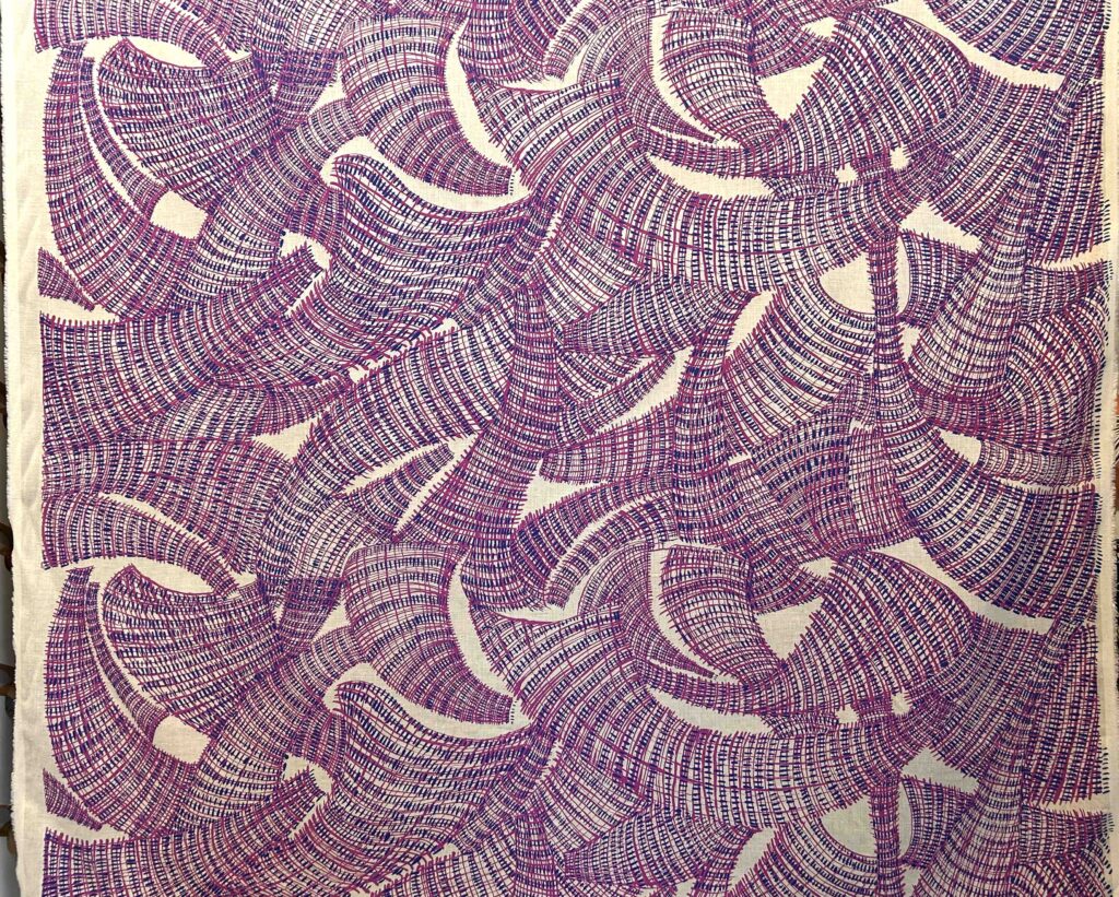 Marita Sambono - Bush Brooms on natural linen (per 1m) - Image 3