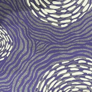 Marita Sambono - Fire on grey linen/cotton (per 1m)