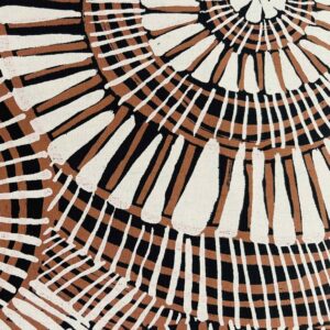 Marita Sambono - Fog Dreaming on black linen (per 1m)