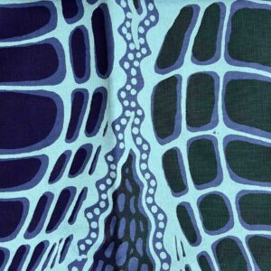 Aaron McTaggart - Crocodile Skin on blue linen (2m)