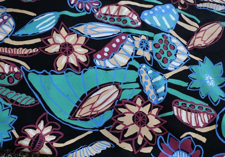 Merrepen Arts Aboriginal artist Patricial McTaggart print Billabong