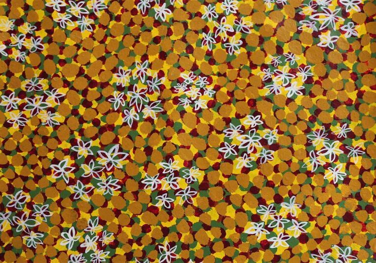 Merrepen Arts Aboriginal artist Carmen Gilbert print Flowers