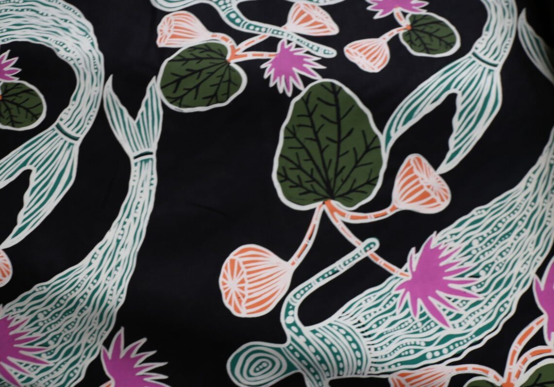 Mermaid Story - Kieren Karritpul Merrepen Arts Aboriginal artist Kieren Karritpul print Mermaid Story