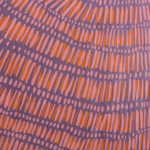 Kieren Karritpul - Fish Nets on purple cotton drill (per 1m)