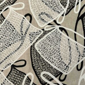 Kieren Karritpul - Dilly Bags on oatmeal linen (per 1m)